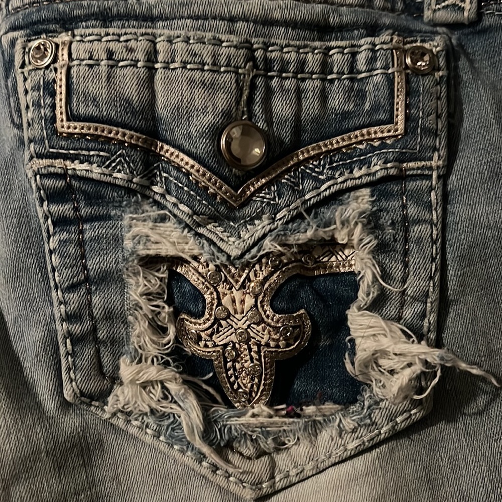 Rock Revival Light Blue Skinny Jeans - Picture 9 of 14